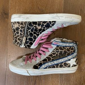Golden Goose Slide Sneaker sz38 animal print